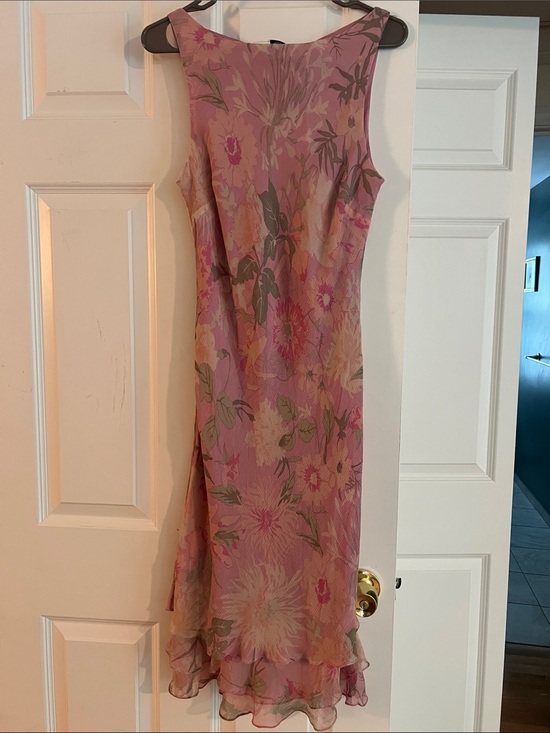 Ralph Lauren Dresses & Skirts - Ralph Lauren Pink Floral Sleeveless Midi with Ruffle Hem